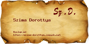 Szima Dorottya névjegykártya